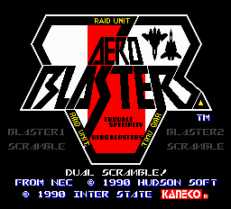 Aero Blasters Title Screen
